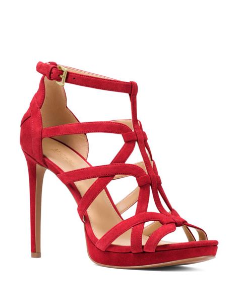 michael michael kors sandra suede platform sandal|Michael Kors mackenzie platform sandals.